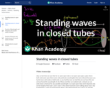 Standing waves in closed tubes