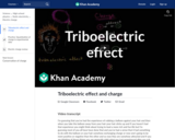 Triboelectric effect and charge