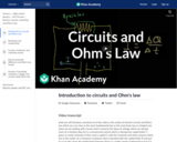 Introduction to circuits and Ohm's law