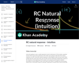 RC natural response - intuition