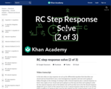 RC step response solve (2 of 3)