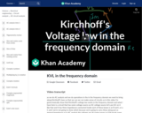 KVL in the frequency domain