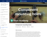Component mounting holes