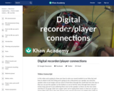 Digital recorder/player connections