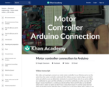 Motor controller connection to Arduino