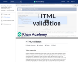 HTML validation