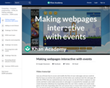 Making webpages interactive with events