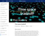 Time space tradeoff
