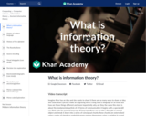 What is information theory?
