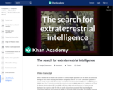 The search for extraterrestrial intelligence