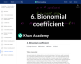 6. Binomial coefficient