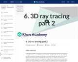 6. 3D ray tracing part 2
