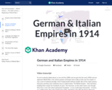 German and Italian Empires in 1914