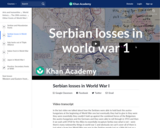 Serbian losses in World War I