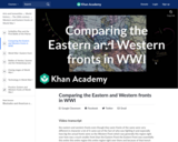 Comparing the Eastern and Western fronts in WWI