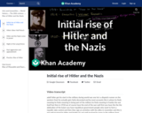 Initial rise of Hitler and the Nazis