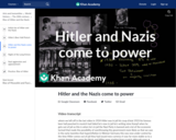 Hitler and the Nazis come to power