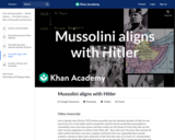 Mussolini aligns with Hitler