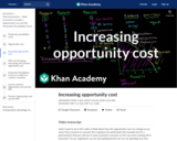 Increasing opportunity cost