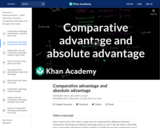 Comparative advantage and absolute advantage