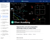 Opportunity cost and comparative advantage using an output table