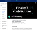 More on final and intermediate GDP contributions