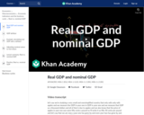 Real GDP and nominal GDP
