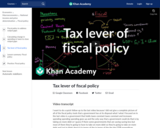 Tax lever of fiscal policy