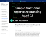 Simple fractional reserve accounting (part 1)