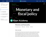 Monetary and fiscal policy