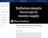 Deflation despite increases in money supply