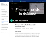 Financial crisis in Thailand caused by speculative attack