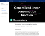 Generalized linear consumption function