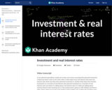 Investment and real interest rates