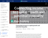 Connecting income to capital growth and potential inequality