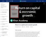 Return on capital and economic growth