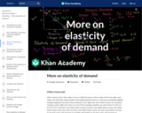 More on elasticity of demand