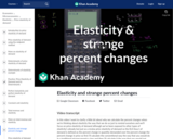 Elasticity and strange percent changes
