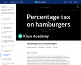 Percentage tax on hamburgers