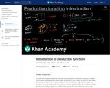 Introduction to production functions