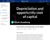Depreciation and opportunity cost of capital