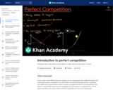 Introduction to perfect competition
