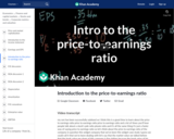Introduction to the price-to-earnings ratio