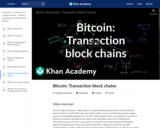 Bitcoin: Transaction block chains