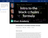 Introduction to the Black-Scholes formula