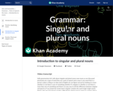 Introduction to singular and plural nouns