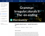 Irregular plural nouns – words that end in -en
