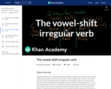 The vowel-shift irregular verb