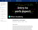 Introduction to verb aspect