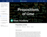 Prepositions of time